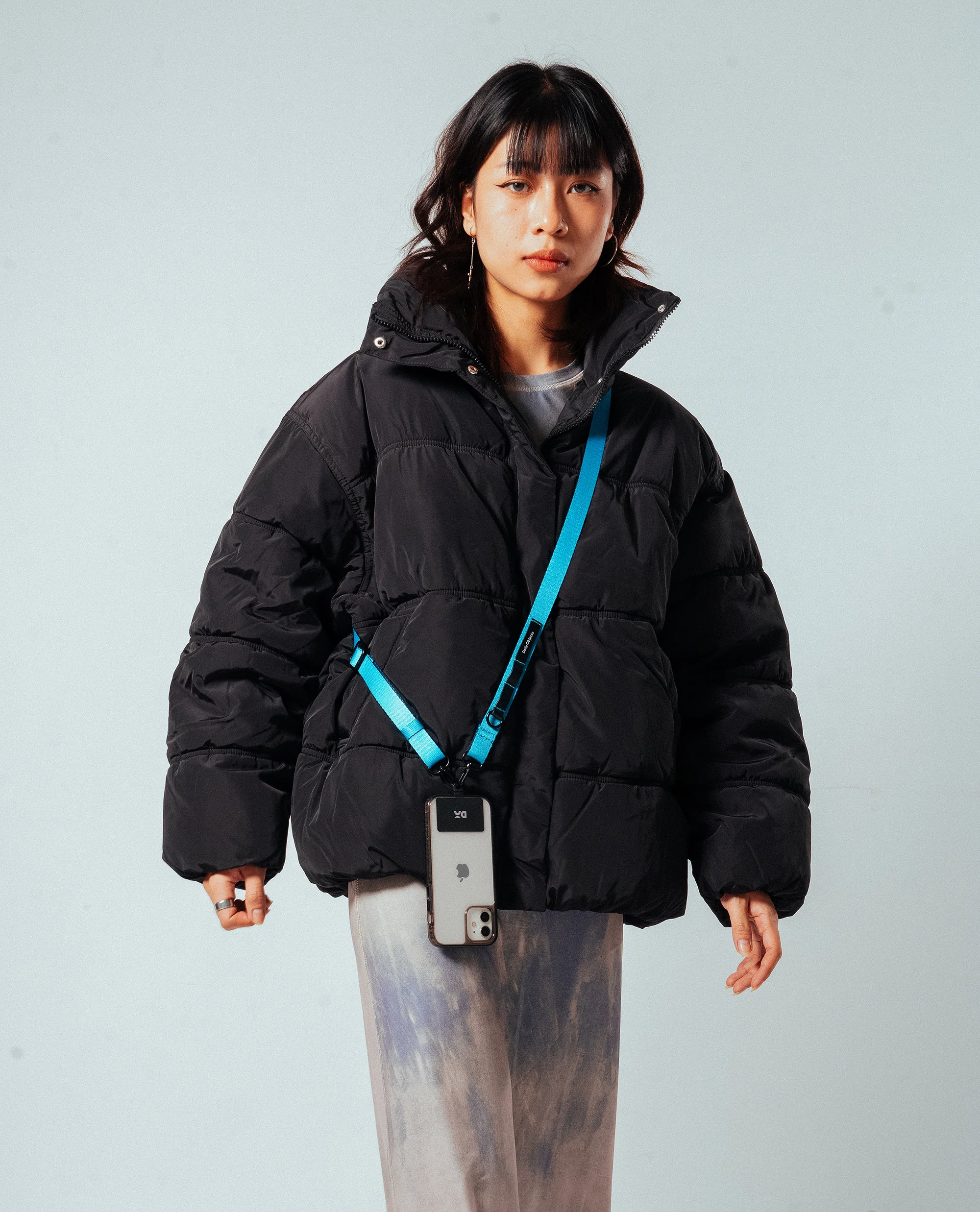 Black Crossbody Utility Phone Lanyard - Strap - Image 13