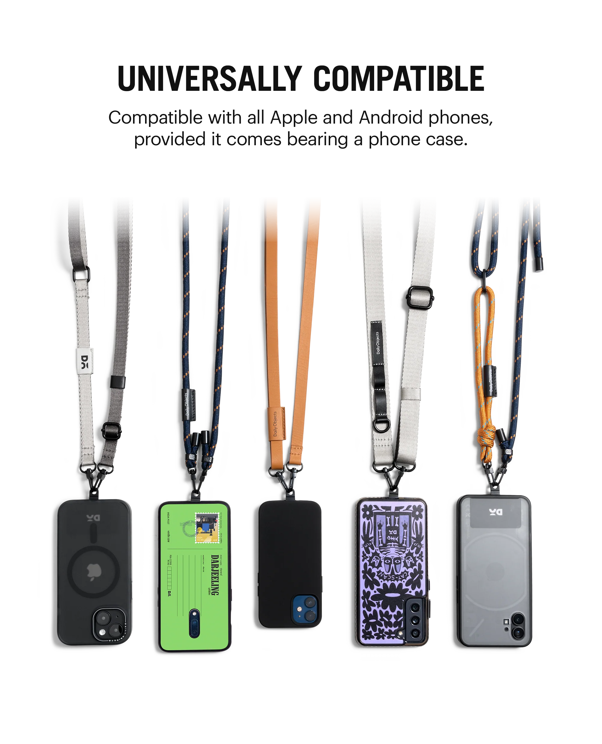 Black Crossbody Utility Phone Lanyard - Strap - Image 16