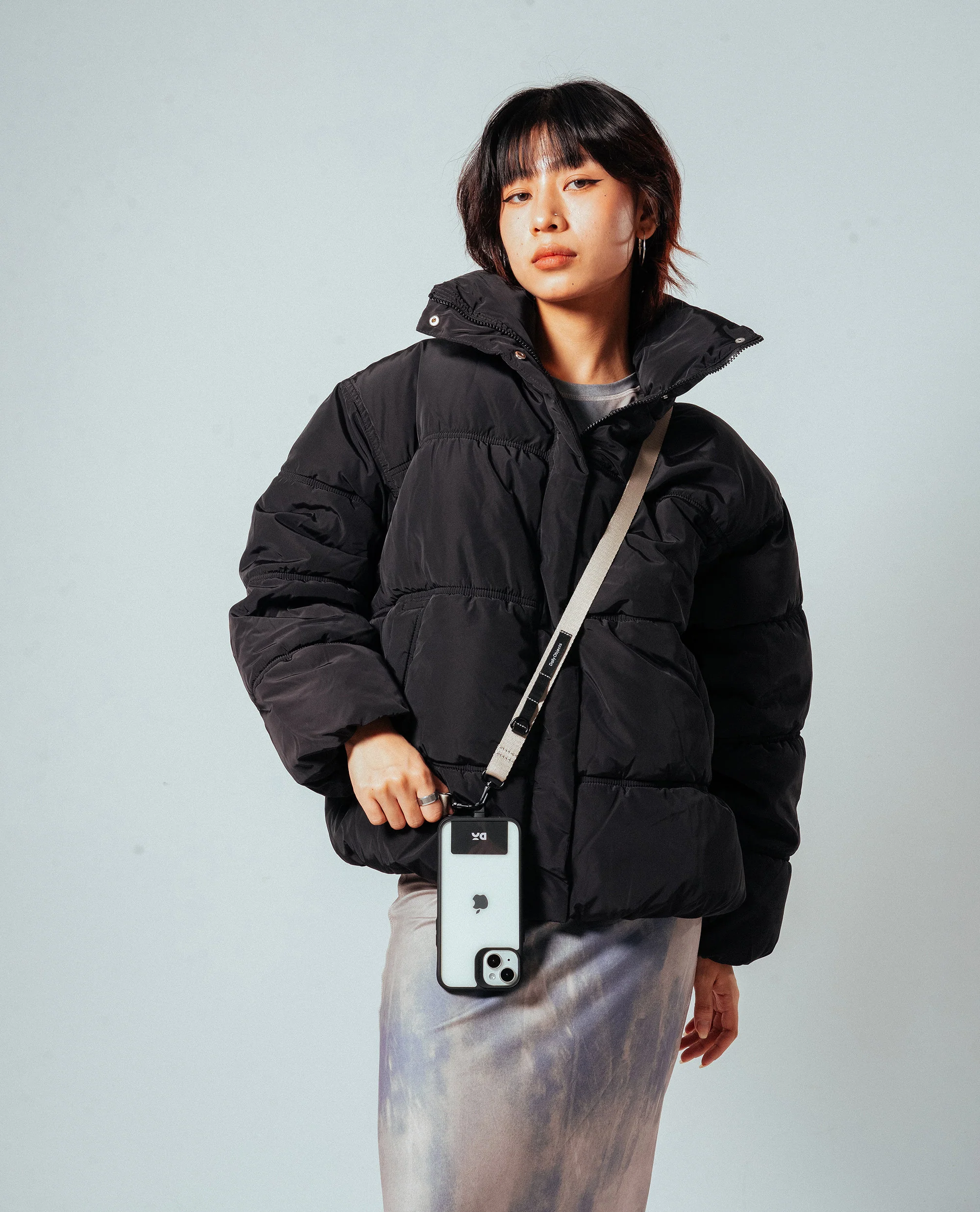 Black Crossbody Utility Phone Lanyard - Strap - Image 25