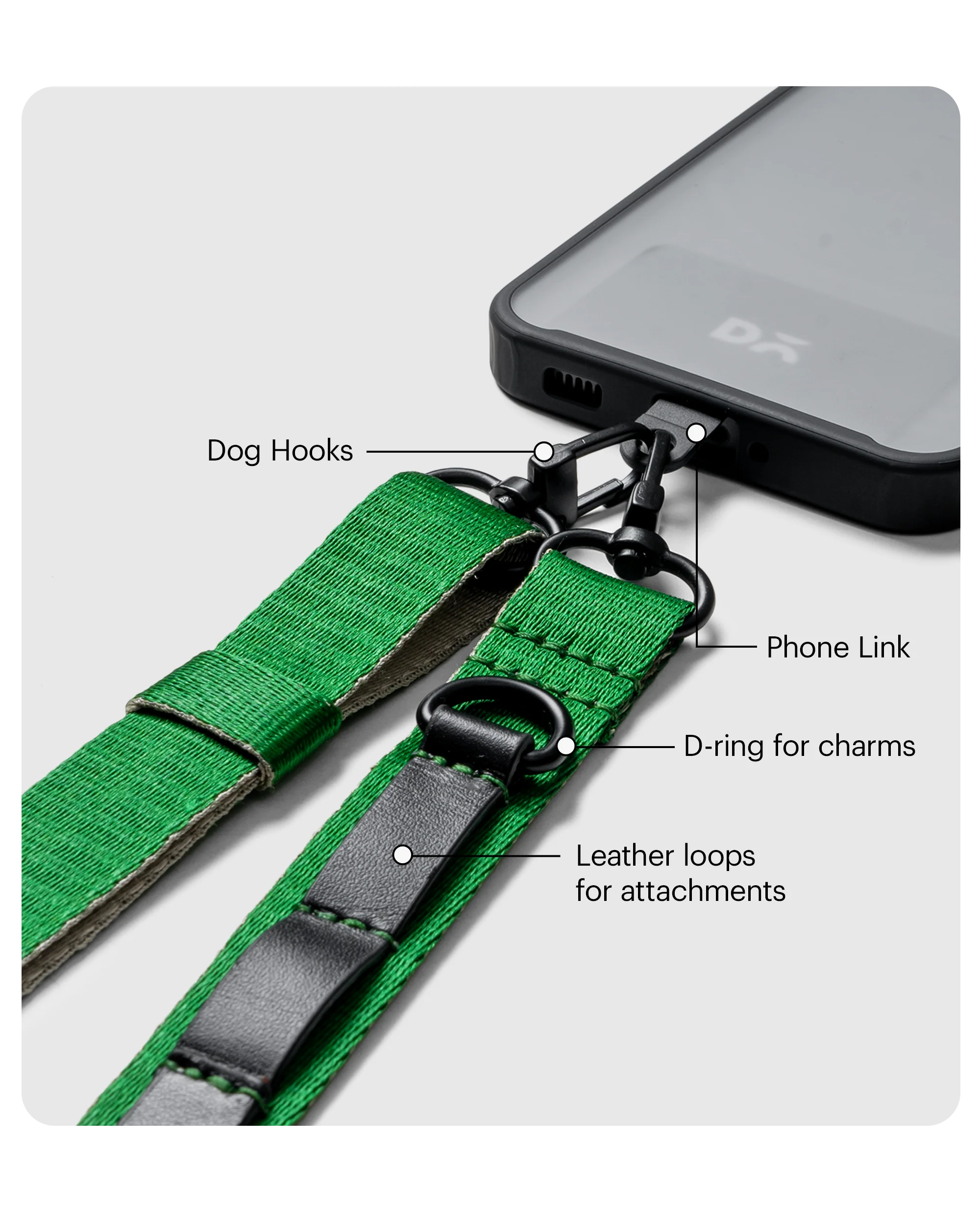Black Crossbody Utility Phone Lanyard - Strap - Image 40