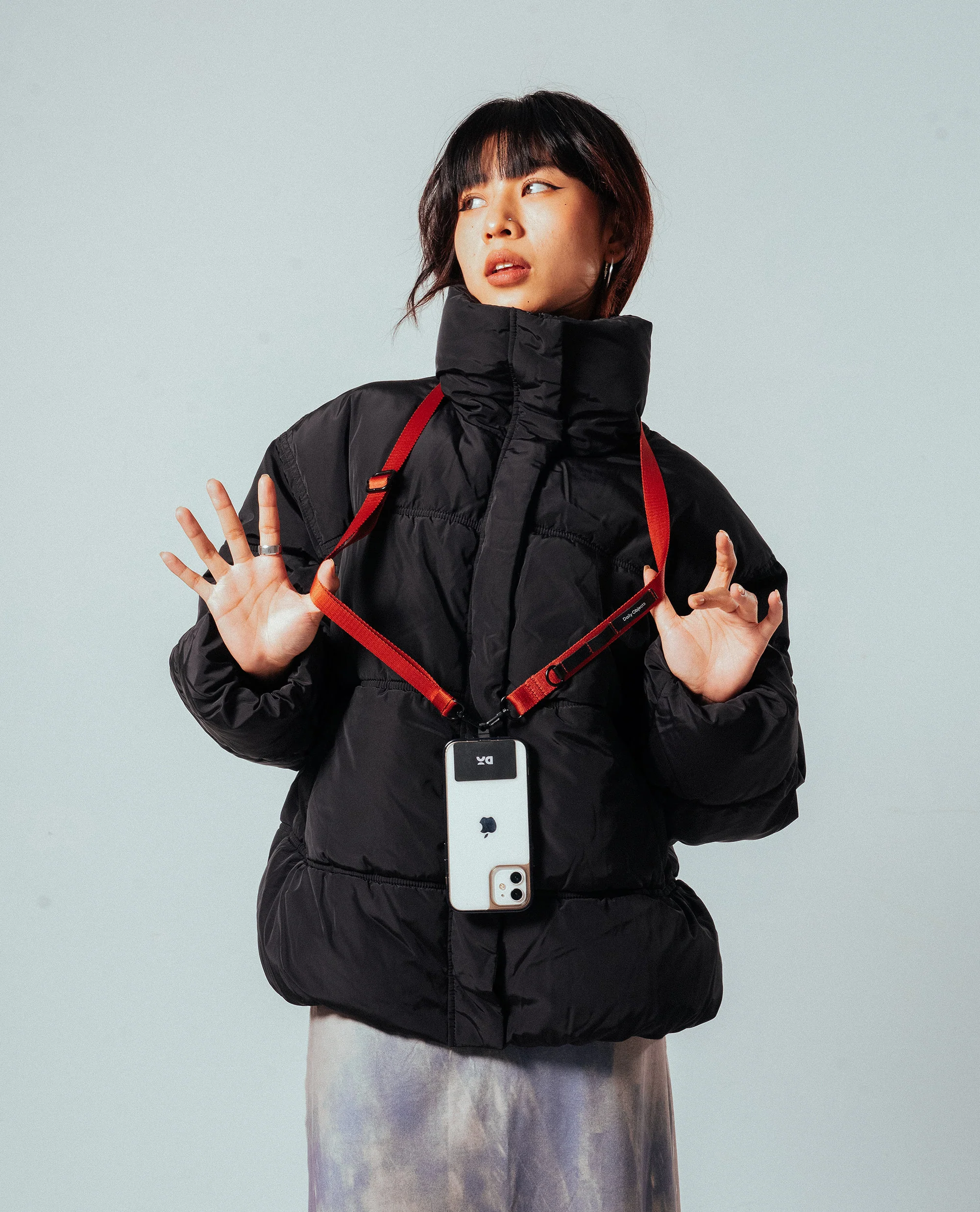 Black Crossbody Utility Phone Lanyard - Strap - Image 46