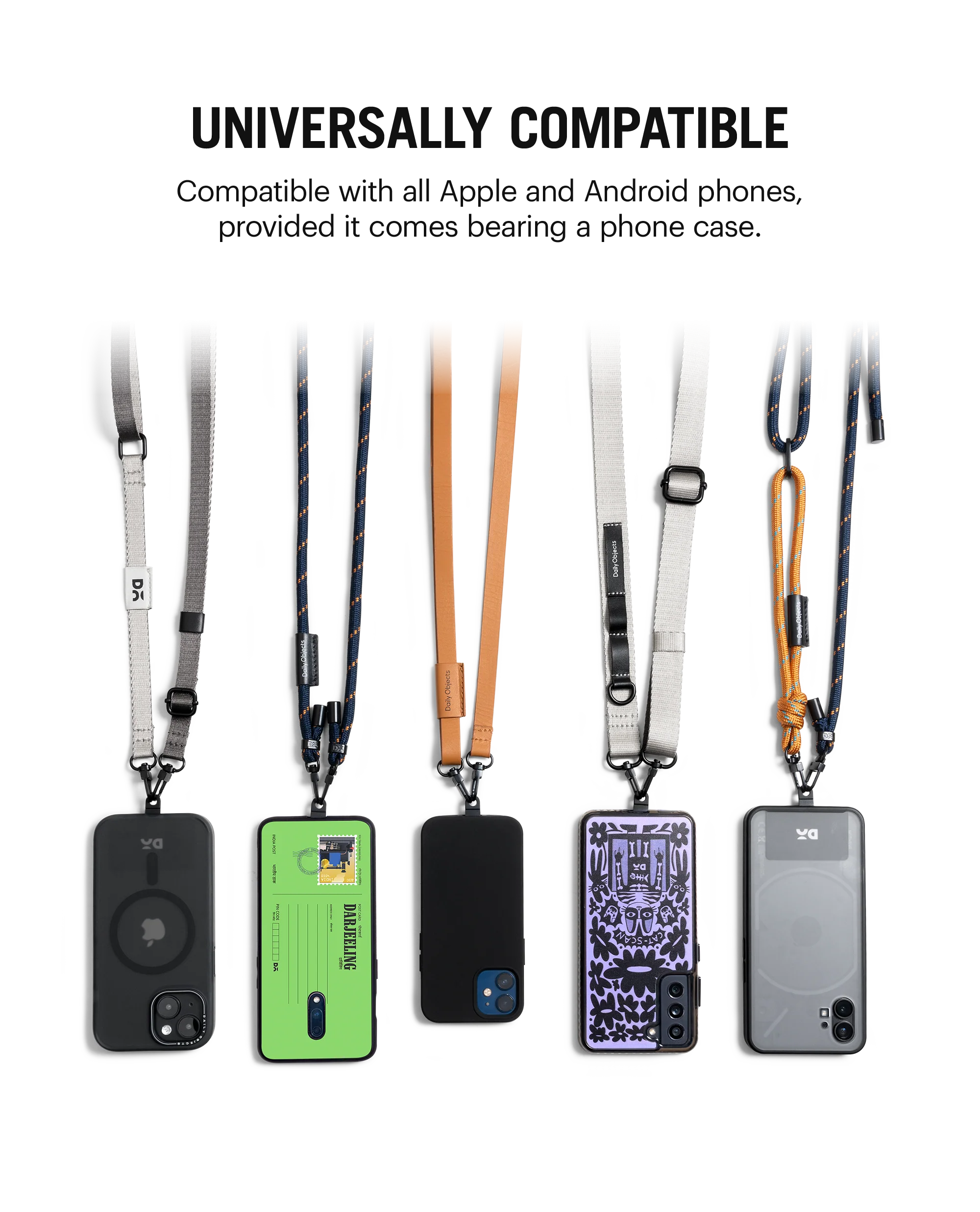 Black Crossbody Utility Phone Lanyard - Strap - Image 5
