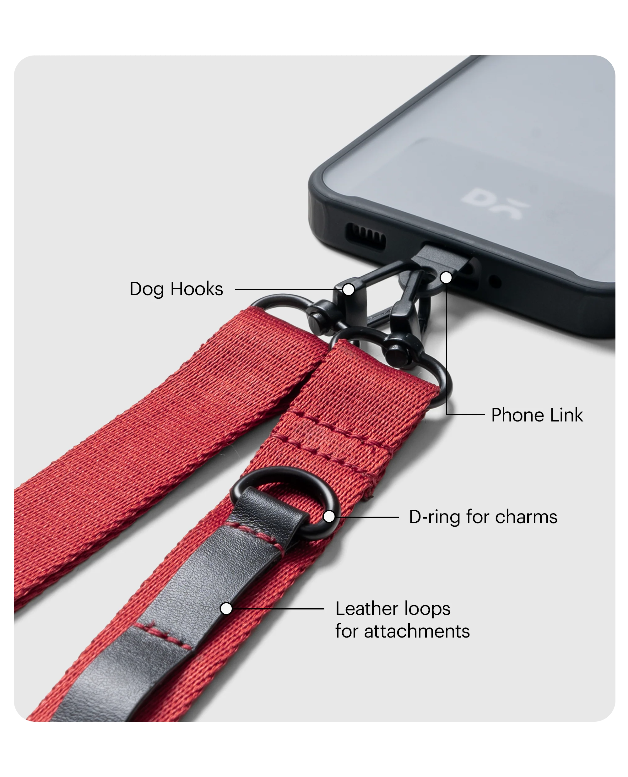 Black Crossbody Utility Phone Lanyard - Strap - Image 51