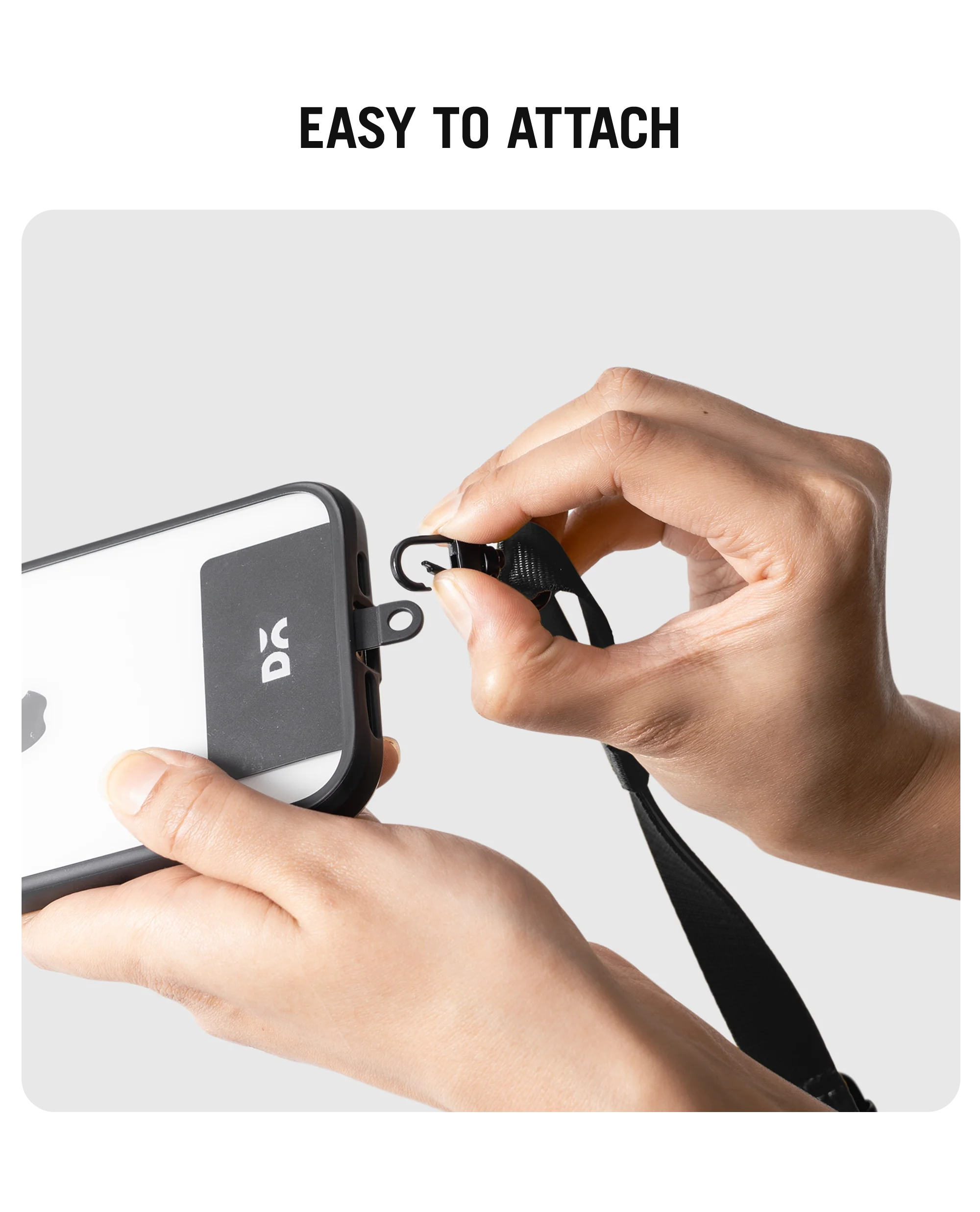 Black Crossbody Utility Phone Lanyard - Strap - Image 8