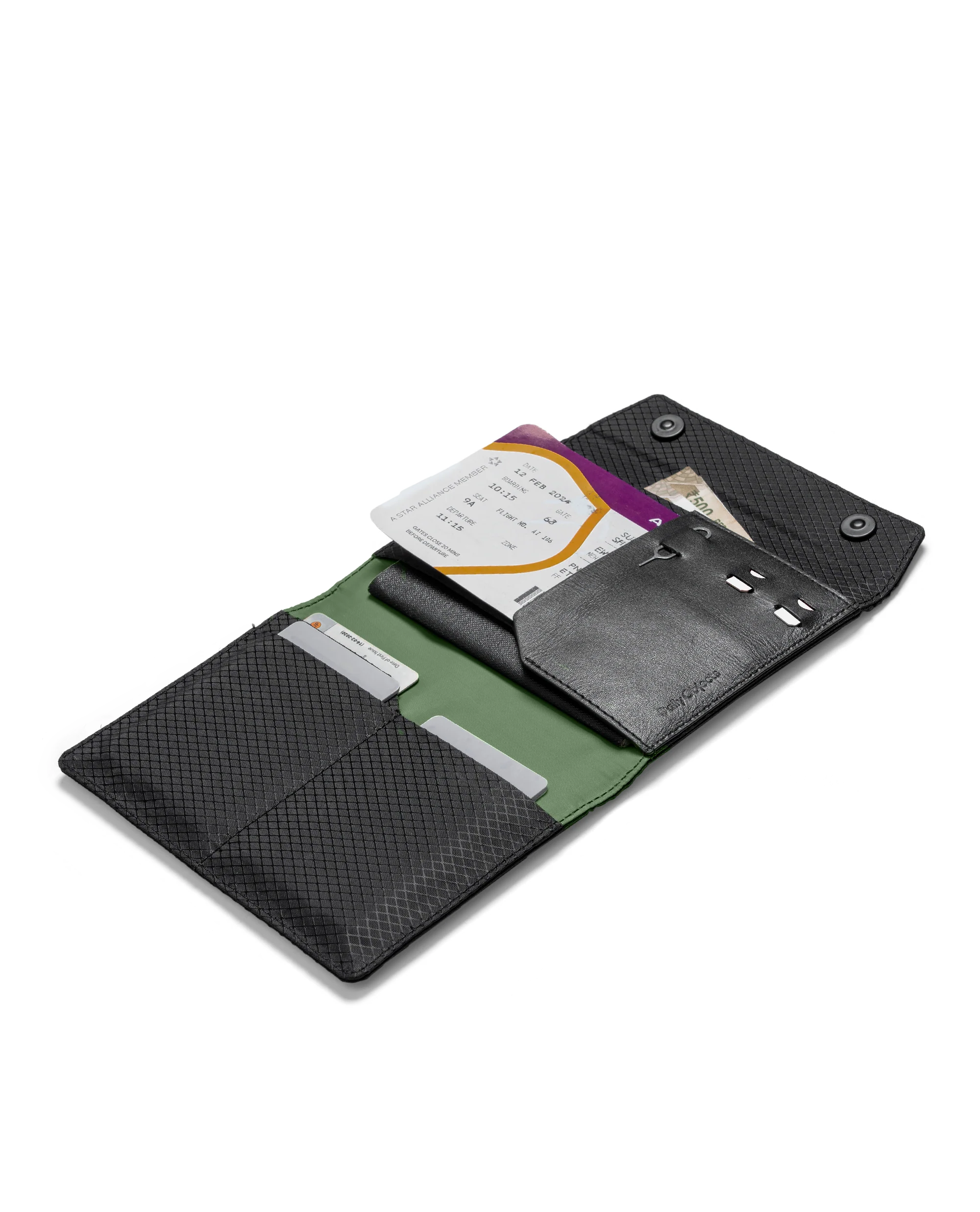 Black Ripstop Lounge Passport Wallet - Image 8