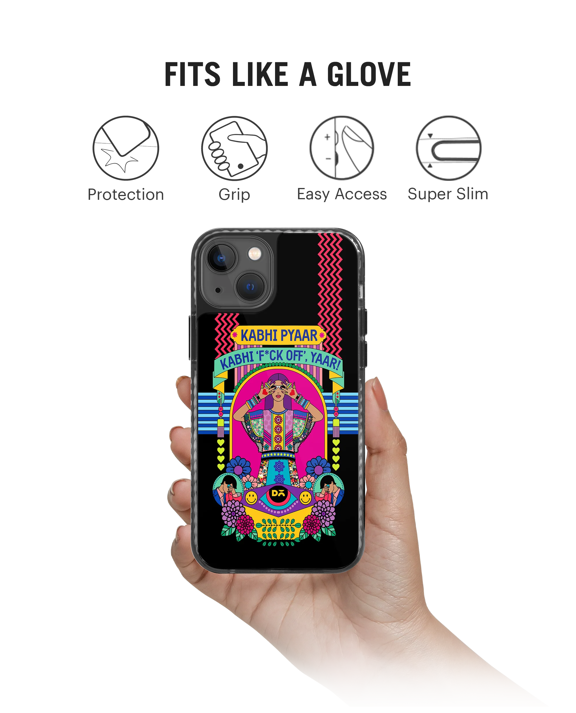 DailyObjects Nasty Pyaar Stride 2.0 Phone Case Cover For iPhone 15 - Image 2
