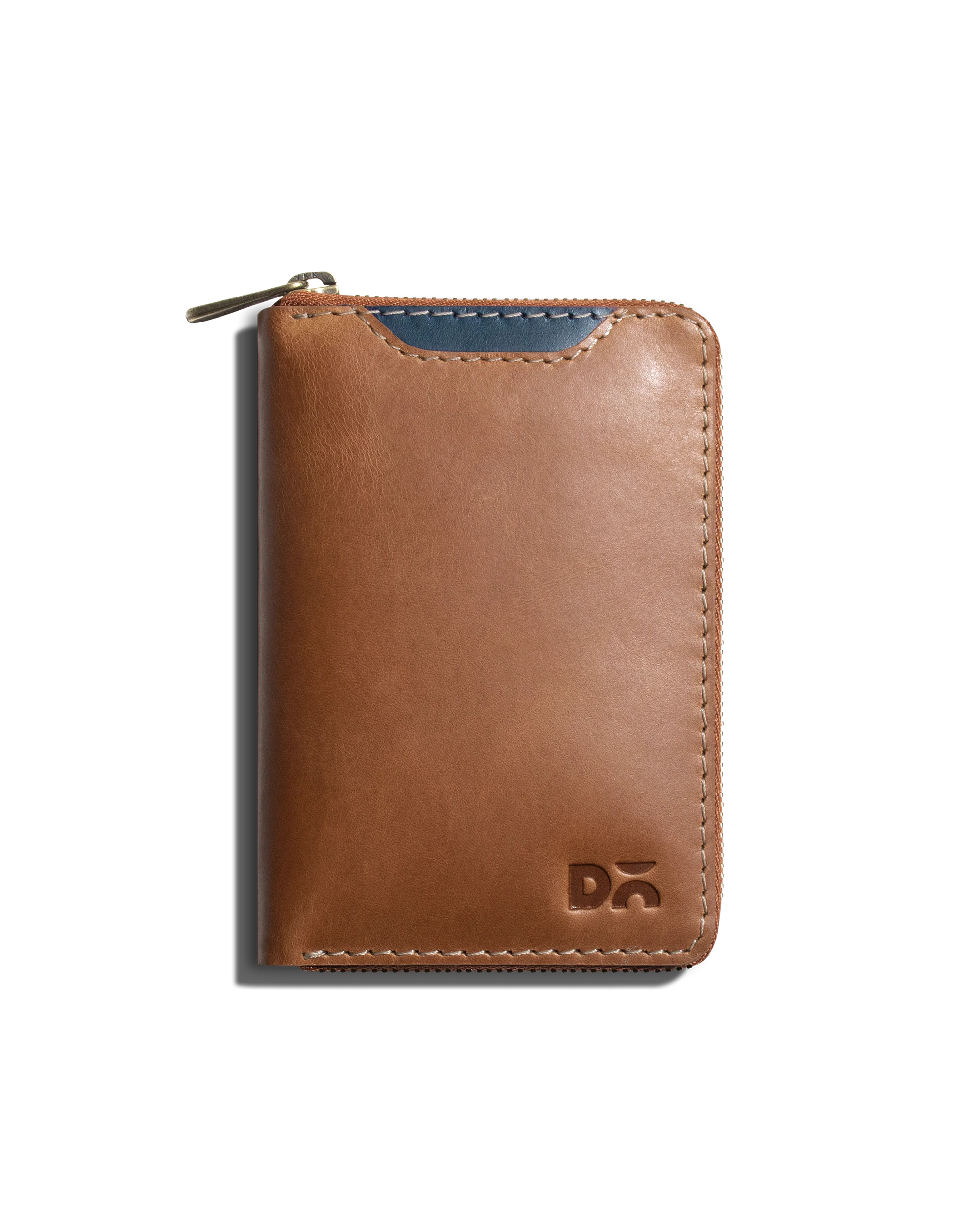 Deep Navy Zip-Around Leather Wallet - Image 5