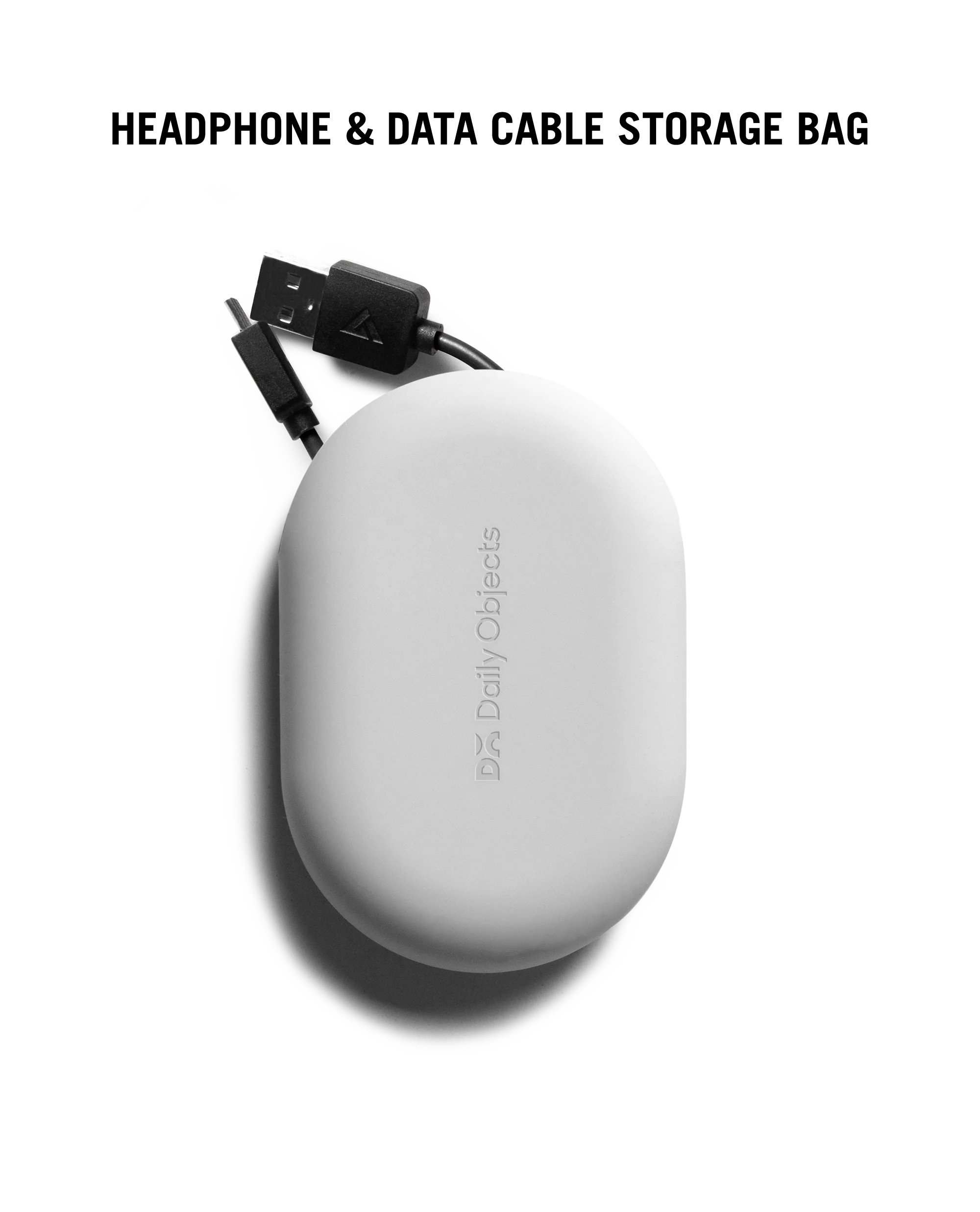 Oblong Earphones & Cable Pouch - (Black) - Image 7