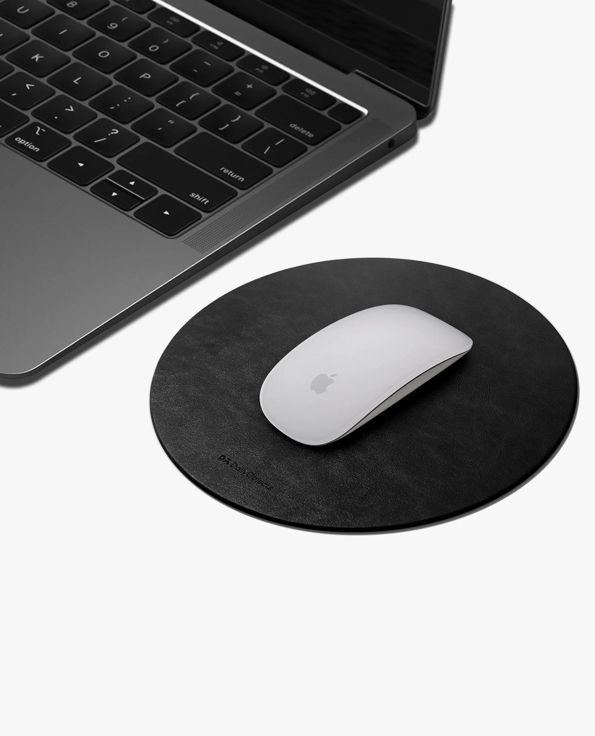 Orb Vegan Leather Mouse Pad (Black) - Image 3