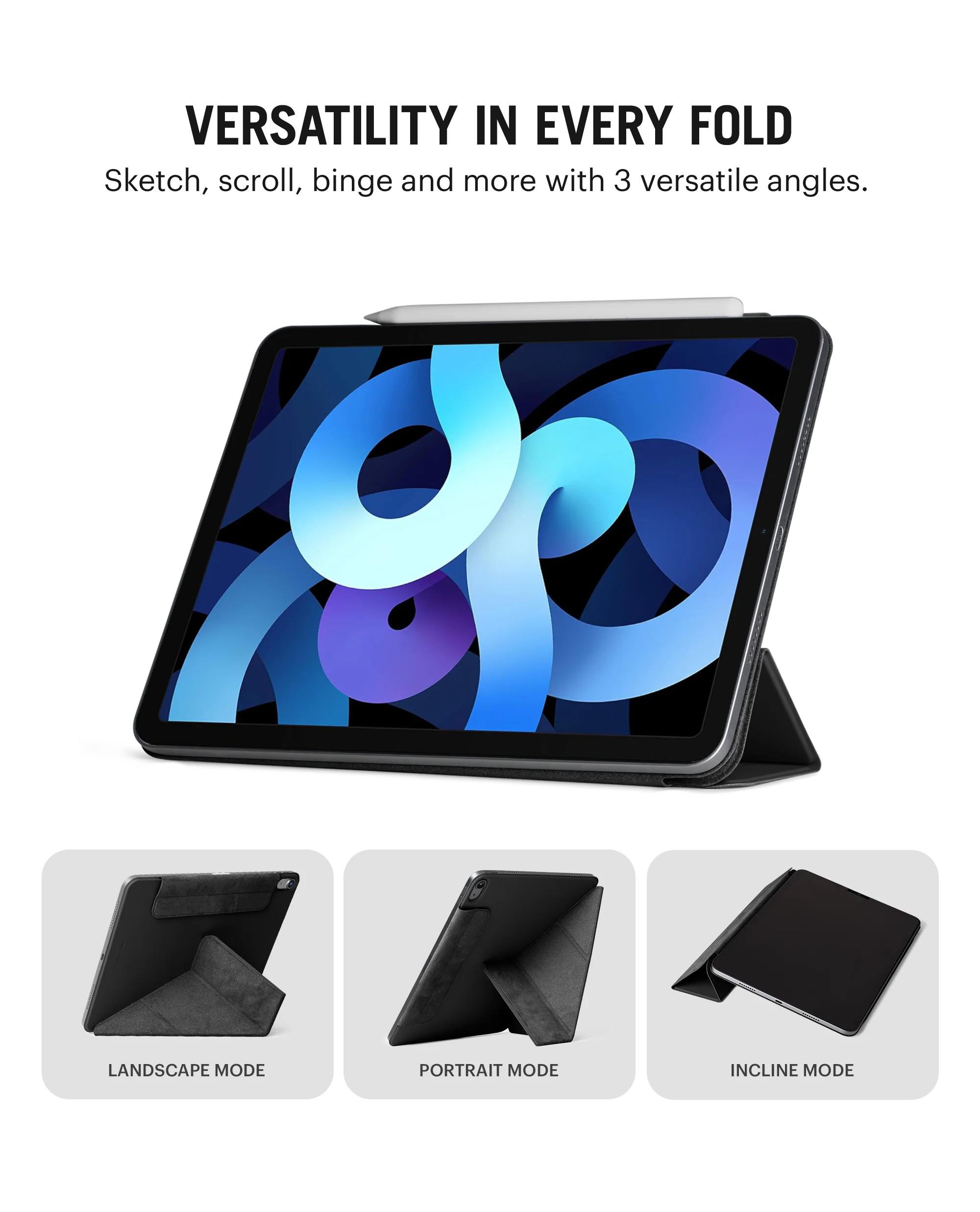 Pleat Y-Fold Magnetic iPad Case for iPad Air 11 (M2) 2024 11 Inch - Image 5