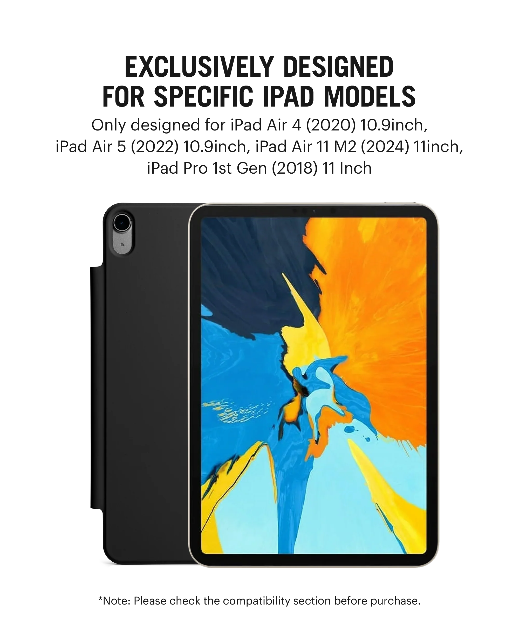 Pleat Y-Fold Magnetic iPad Case for iPad Air 11 (M2) 2024 11 Inch - Image 6