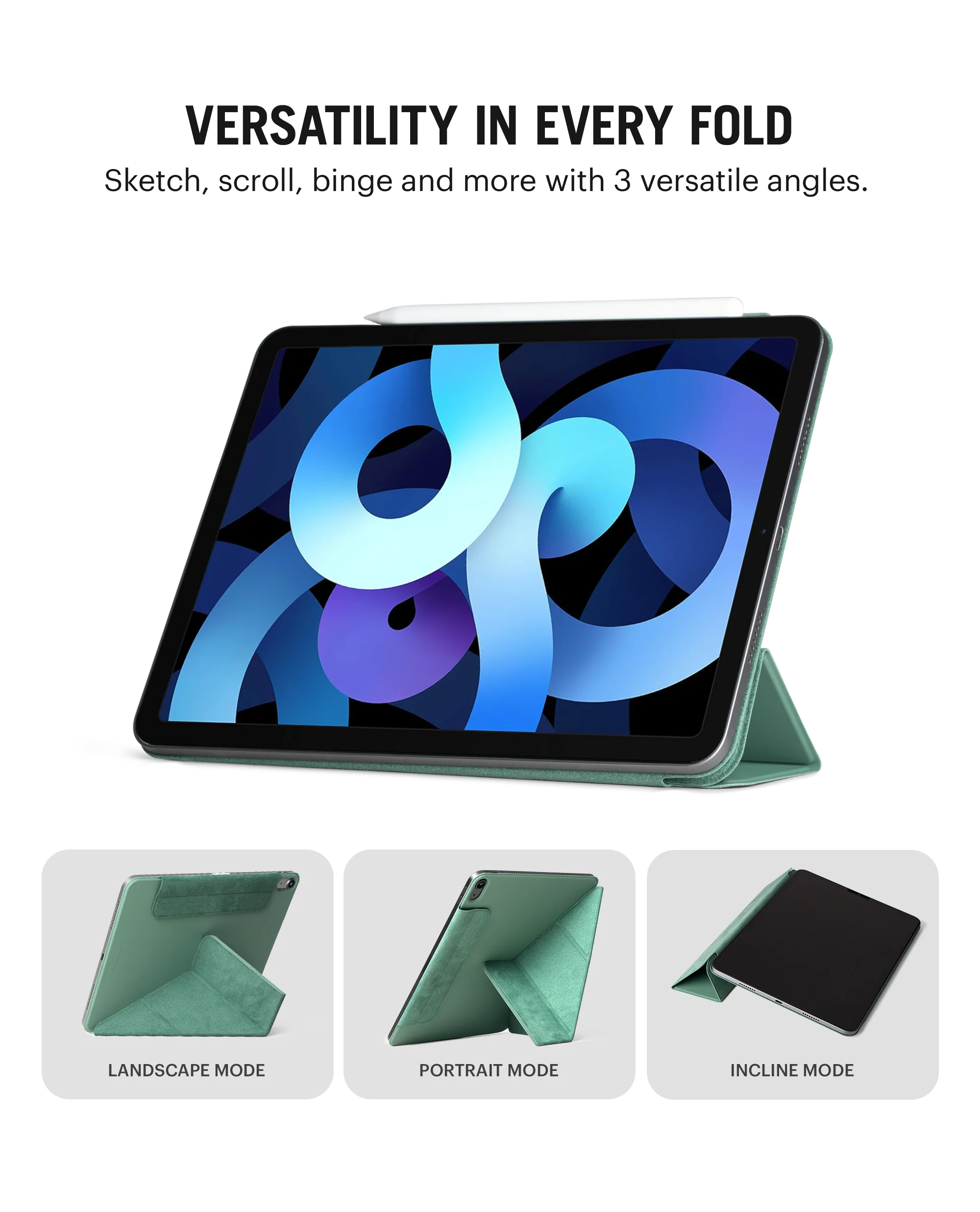 Pleat Y-Fold Magnetic iPad Case for iPad Air 4 10.9 - Image 16
