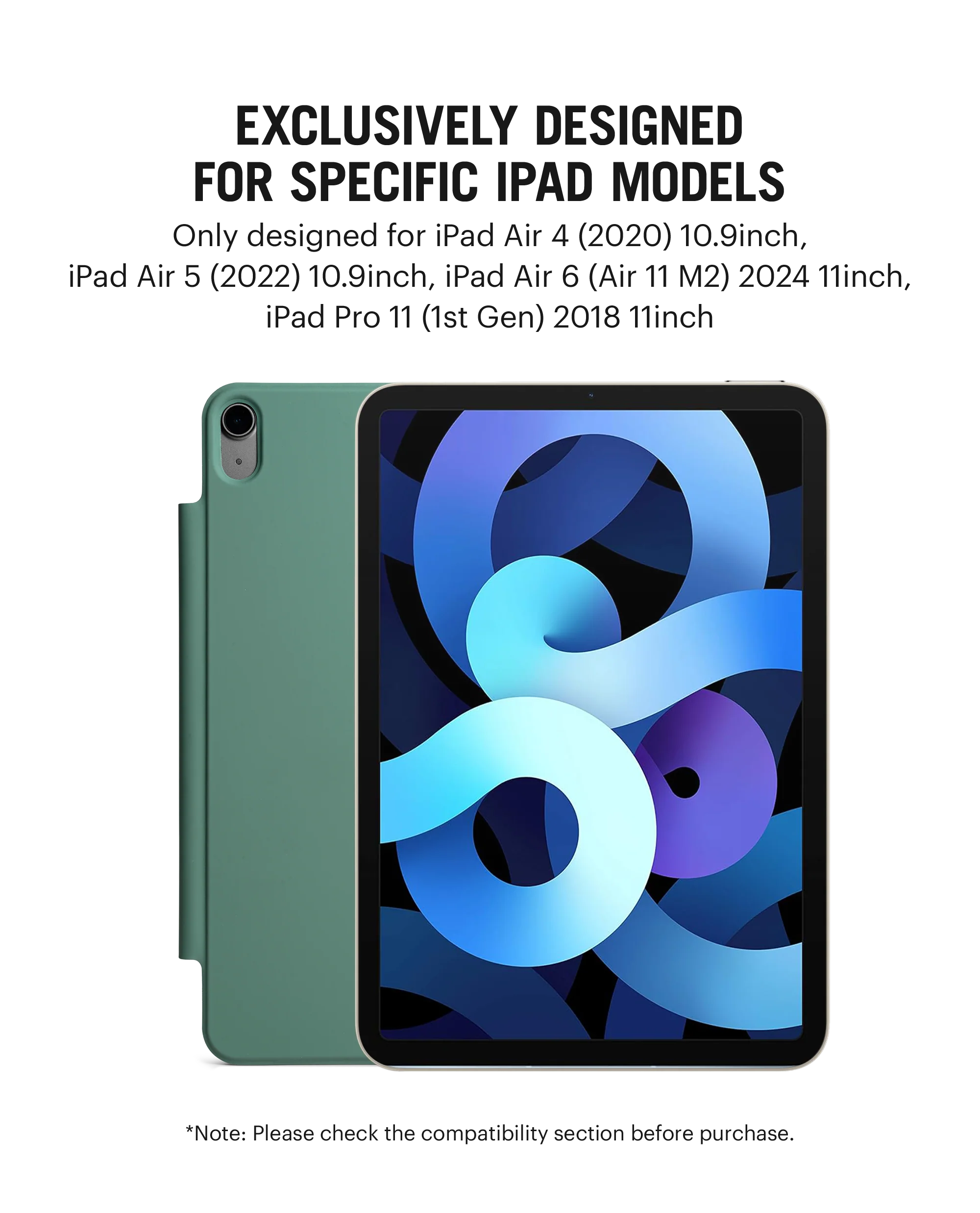 Pleat Y-Fold Magnetic iPad Case for iPad Air 4 10.9 - Image 17