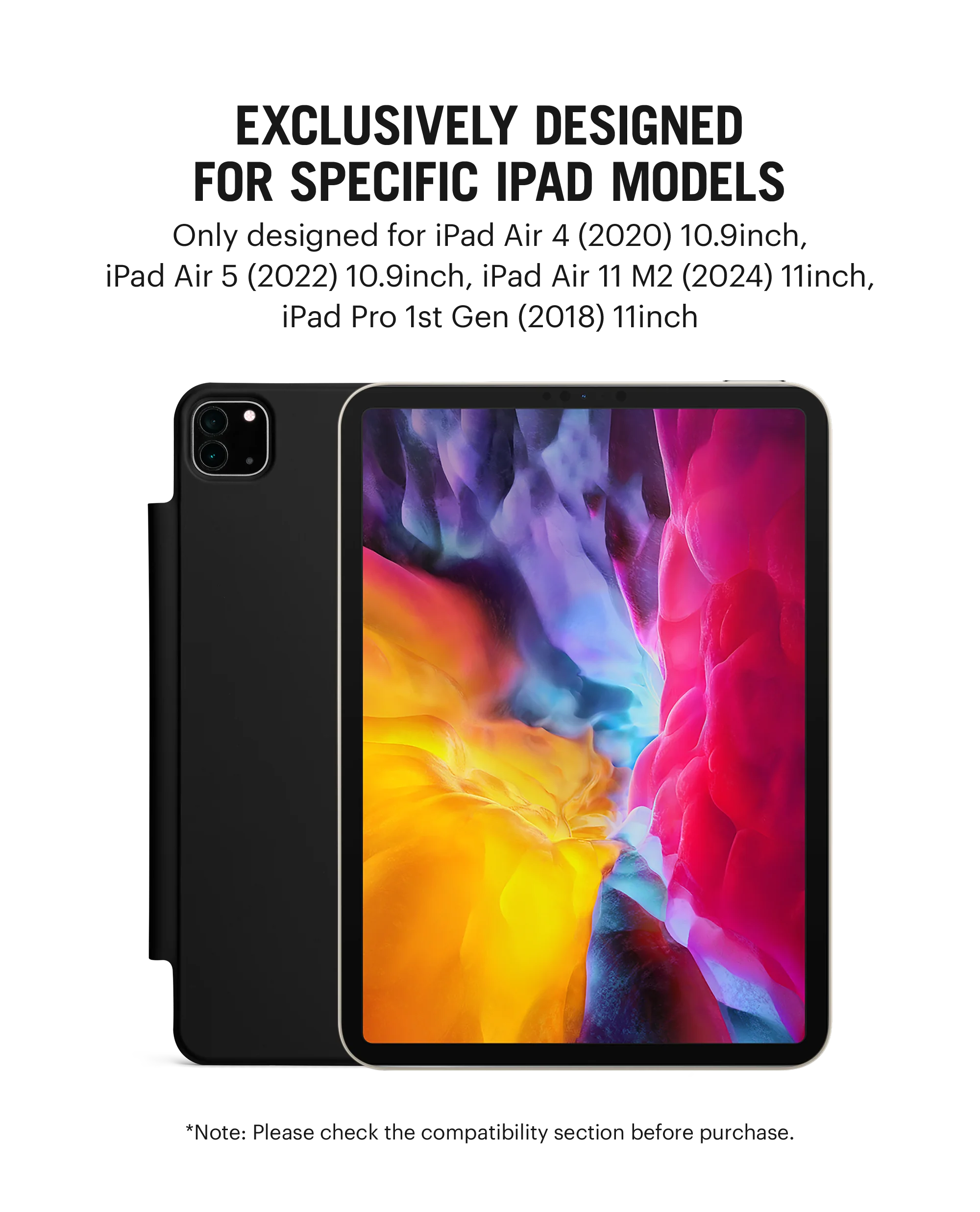Pleat Y-Fold Magnetic iPad Case for iPad Pro 1st Gen 2018 11 Inch - Image 6