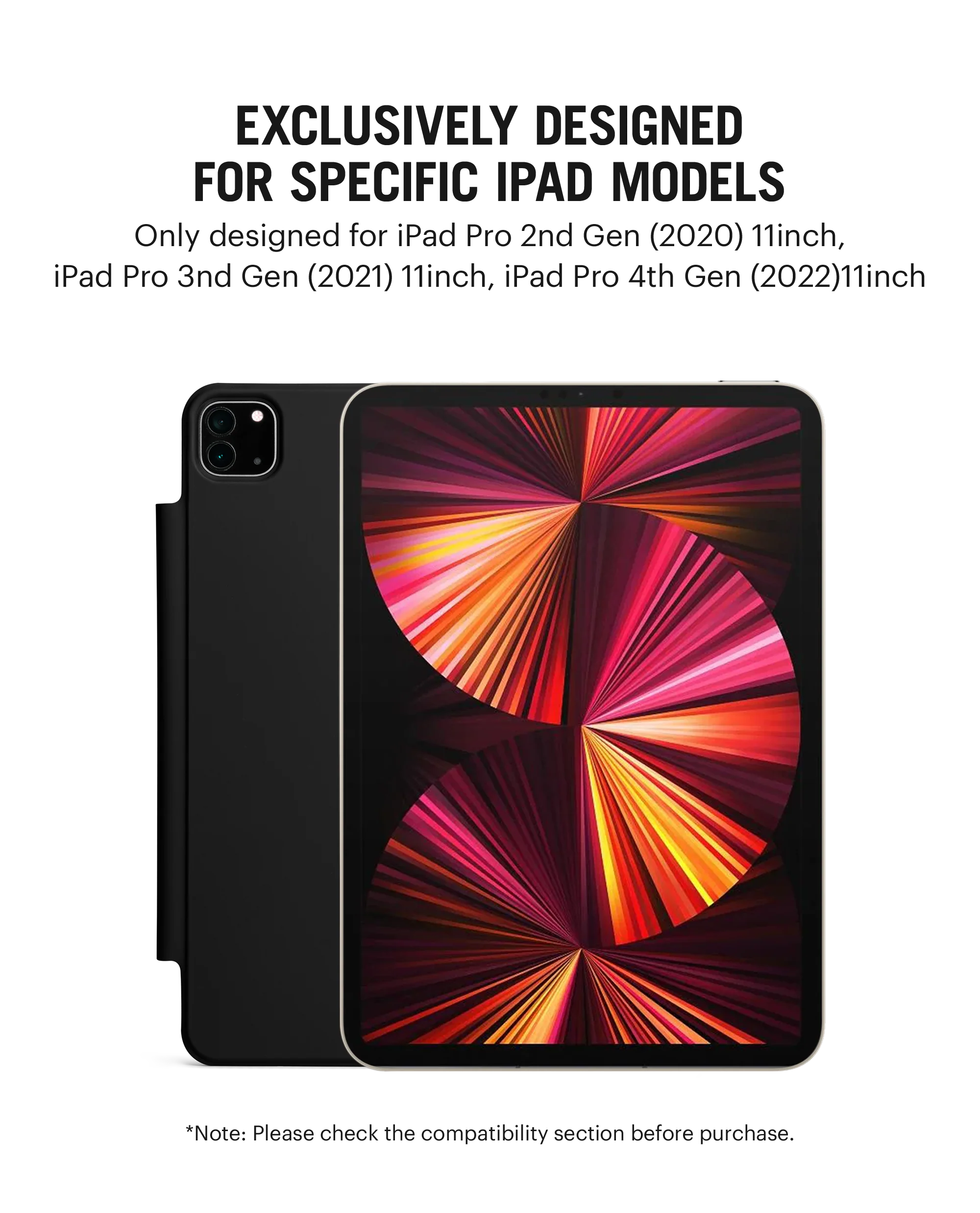 Pleat Y-Fold Magnetic iPad Case for iPad Pro 2nd Gen 2020 11 Inch - Image 6