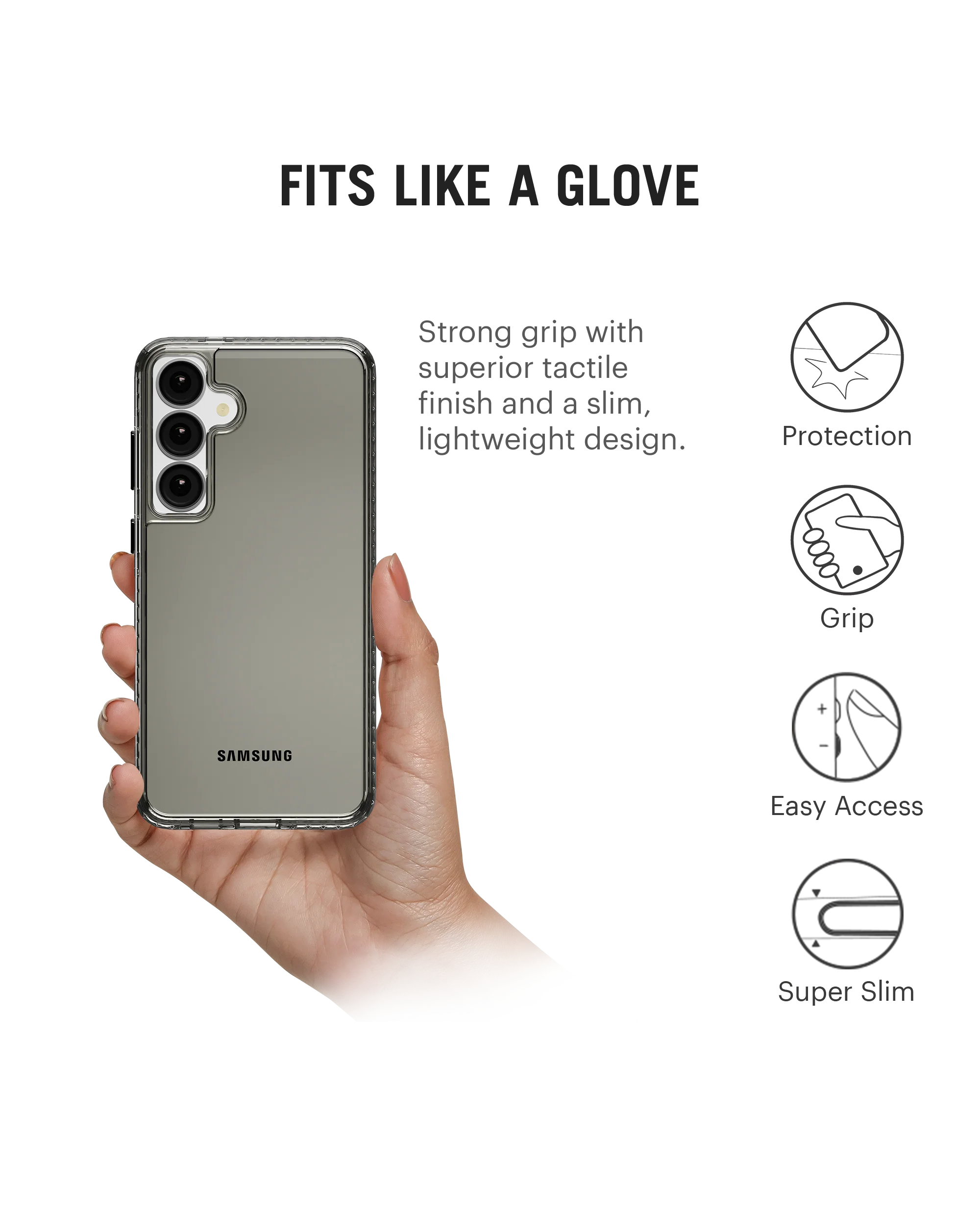 Stride 2.0 Clear Case Cover for Samsung Galaxy S25 - Image 5