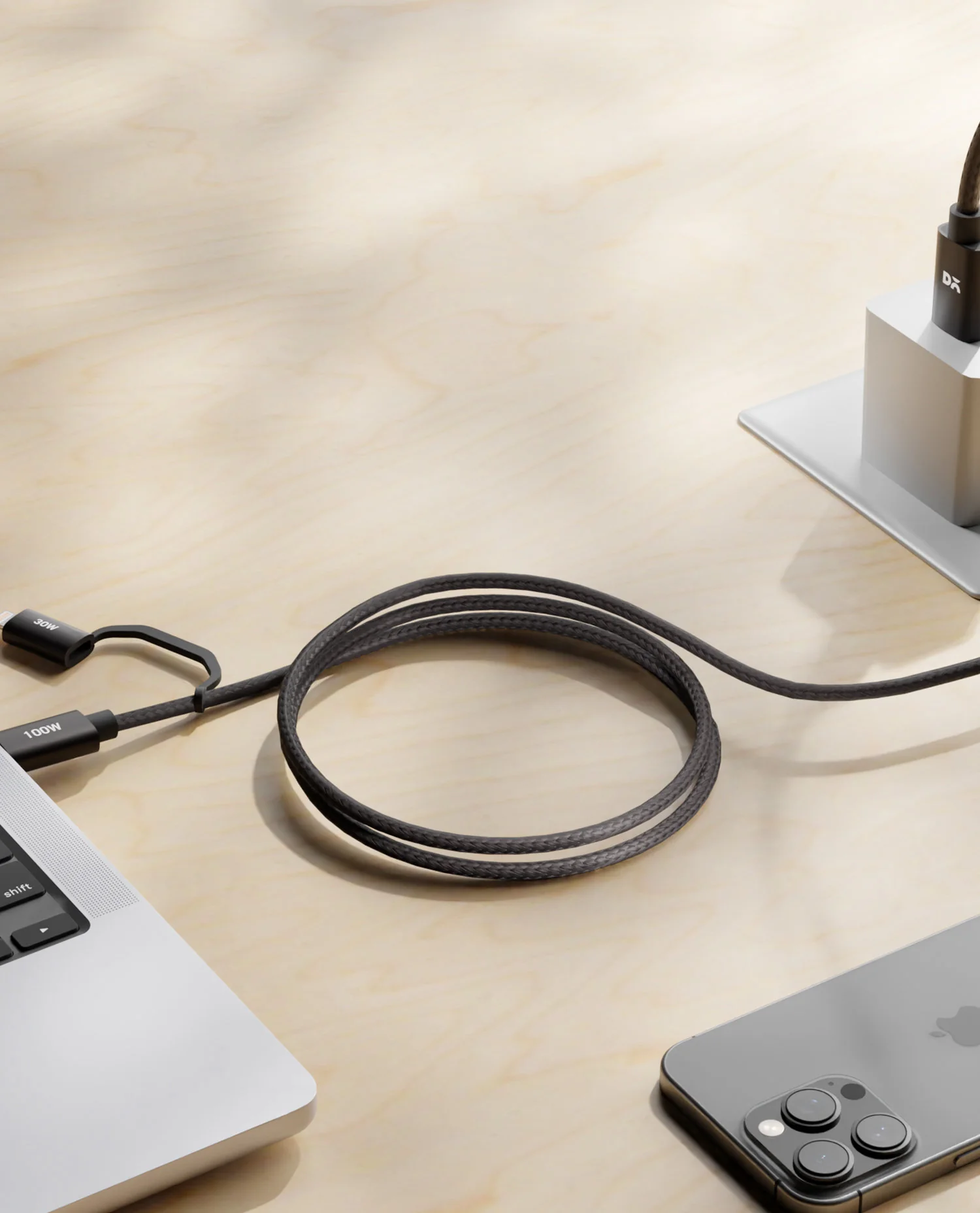 DailyObjects SURGE™ Kevlar Core 2-in-1 100W Apple Certified - MFi Charging Cable - Image 23
